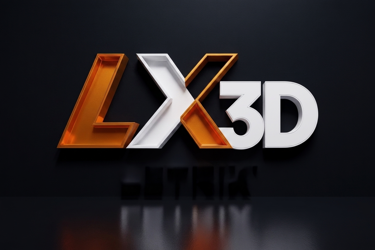 Finished 3D channel letter installed on a concrete façade at blue hour